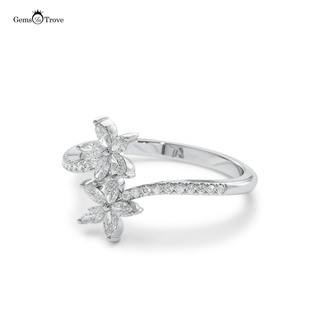 Marquise Diamond Floral Ring