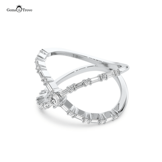 Diamond Criss-Cross Ring