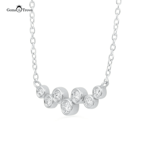 Diamond Bezel Cluster Necklace