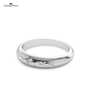 Elegant Flush Set Diamond Ring