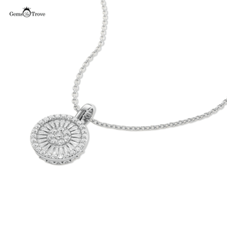 Sparkling Diamond Circle Necklace