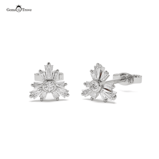 Sparkling Starburst Diamond Earrings