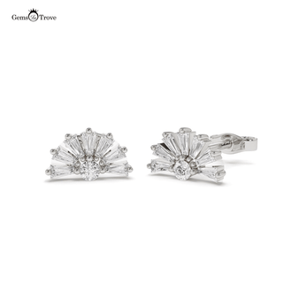 Radiant Diamond Flower Earrings