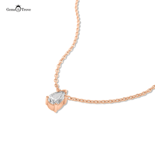 Sparkling Pear Diamond Gold Necklace