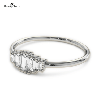 Baguette Cut Diamond Solitaire Ring