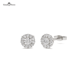 Floral Diamond Stud Earrings