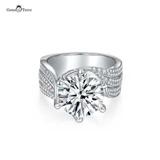 Rising Sun moissanite ring