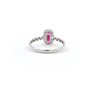 Cushion Ruby Diamond Ring
