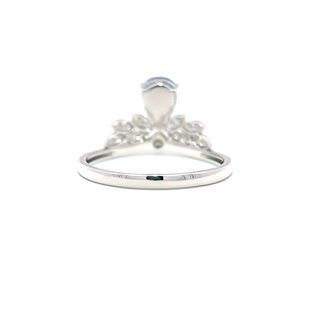 Pear Sapphire Diamond Ring
