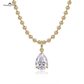 Vintage Teardrop Moissanite Necklace