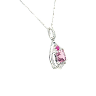 Pink Spinel Radiance Bar Pendant