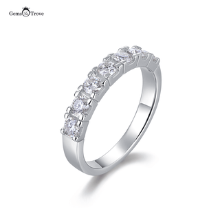 Timeless Moissanite half Eternity Ring
