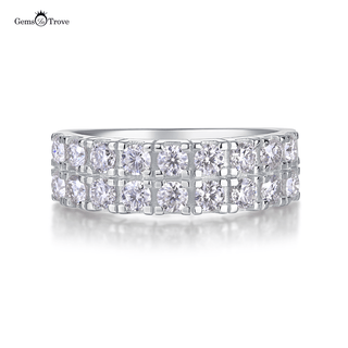 Elegant Moissanite Silver Ring