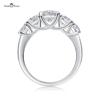 Six Stone Radiant Moissanite Ring