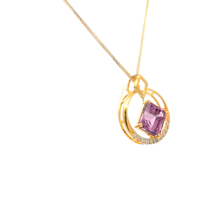 Midnight Spinel Emerald-Cut Pendant