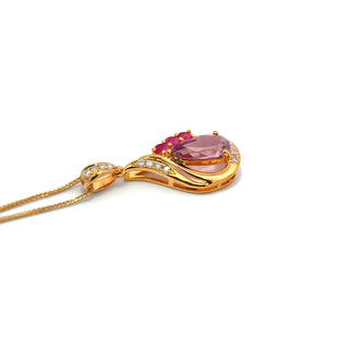 Pink Spinel Drop Pendant