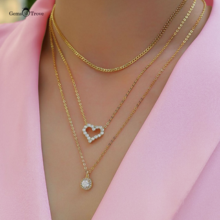 Triple Stacking Moissanite Necklace