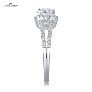 Radiant Gallery Moissanite Ring