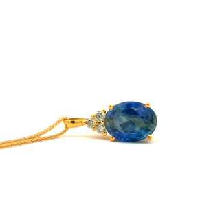 Classic Blue Sapphire Drop Pendant