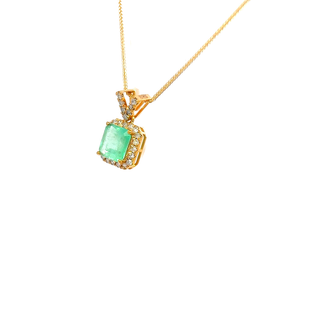 Emerald Diamond Couture Pendant