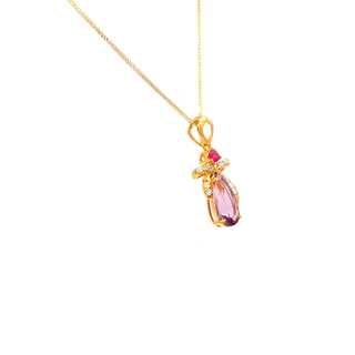 Purple Spinel Teardrop Harmony Pendant