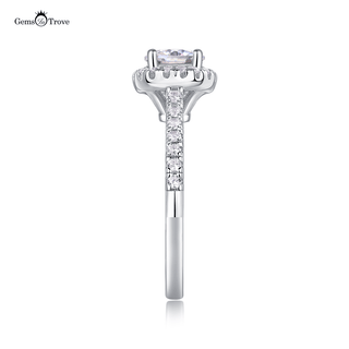 Classic Halo Moissanite Engagement Ring