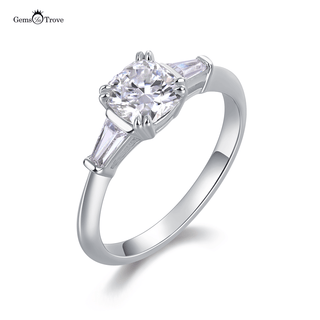 Elegant Cushion Moissanite Ring