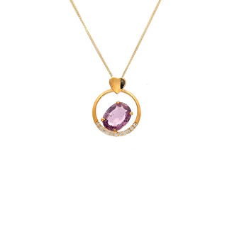 Royal Purple Spinel Oval Pendant