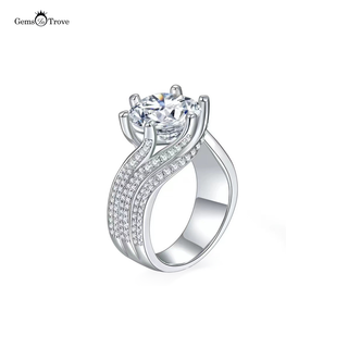 Rising Sun moissanite ring