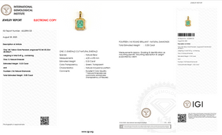 Emerald Petite Square Pendant