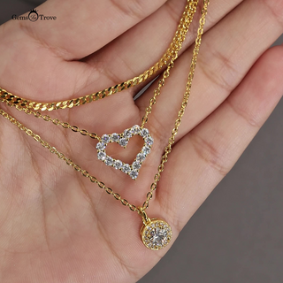 Triple Stacking Moissanite Necklace