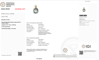 Classic Aquamarine Oval Pendant