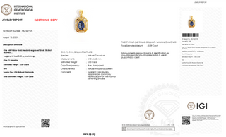 Vintage Frame Sapphire Pendant