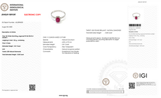 Cushion Ruby Diamond Ring