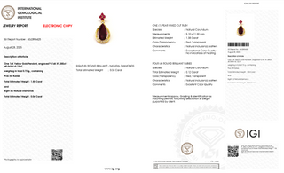 Pear Ruby Drop Pendant