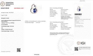 Infinity Sapphire Pendant