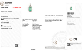 Emerald Art Deco Frame Pendant