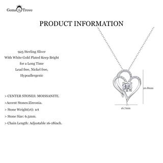 Lover’s Embrace Moissanite Pendant