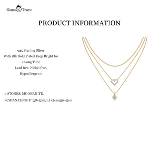 Triple Stacking Moissanite Necklace