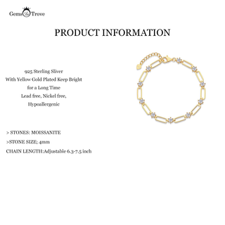 Chain Link Moissanite Bracelet