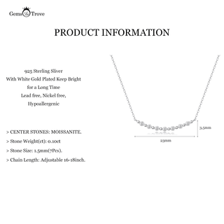 Moissanite Smile Bezel Pendant