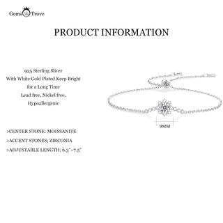 Moissanite snowflake Bracelet