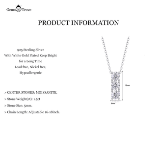 Trio of Light Moissanite Pendant