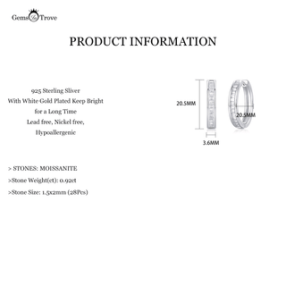 Brillante Moissanite Baguette Hoops