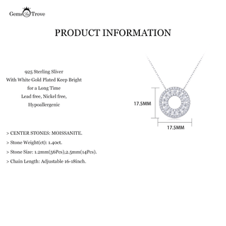 Moissanite Radiance Circle Pendant