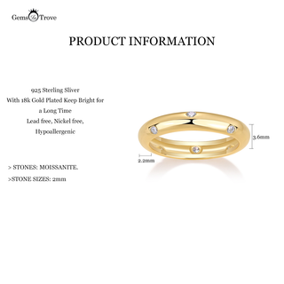 Moissanite Wedding Band
