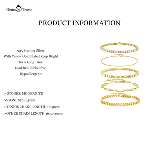 3mm Tennis Bracelet Moissanite Stacking