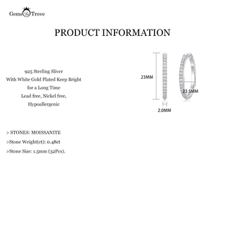 Brillante Moissanite Orecchini