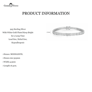 Princess Moissanite Tennis Bracelet