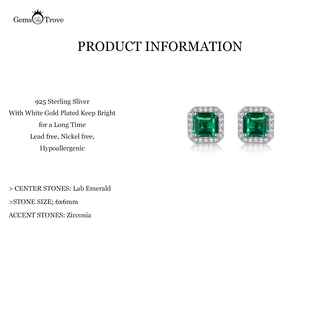 Emerald Cut Earrings Sparkling Halo